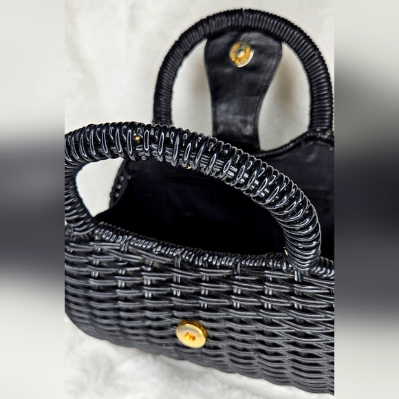 80s VTG Wicker Basket Clutch - Picture 6 of 8